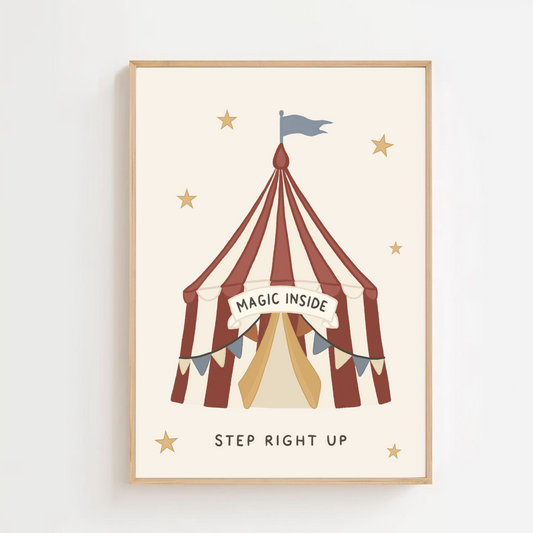Circus tent - step right up | Art print