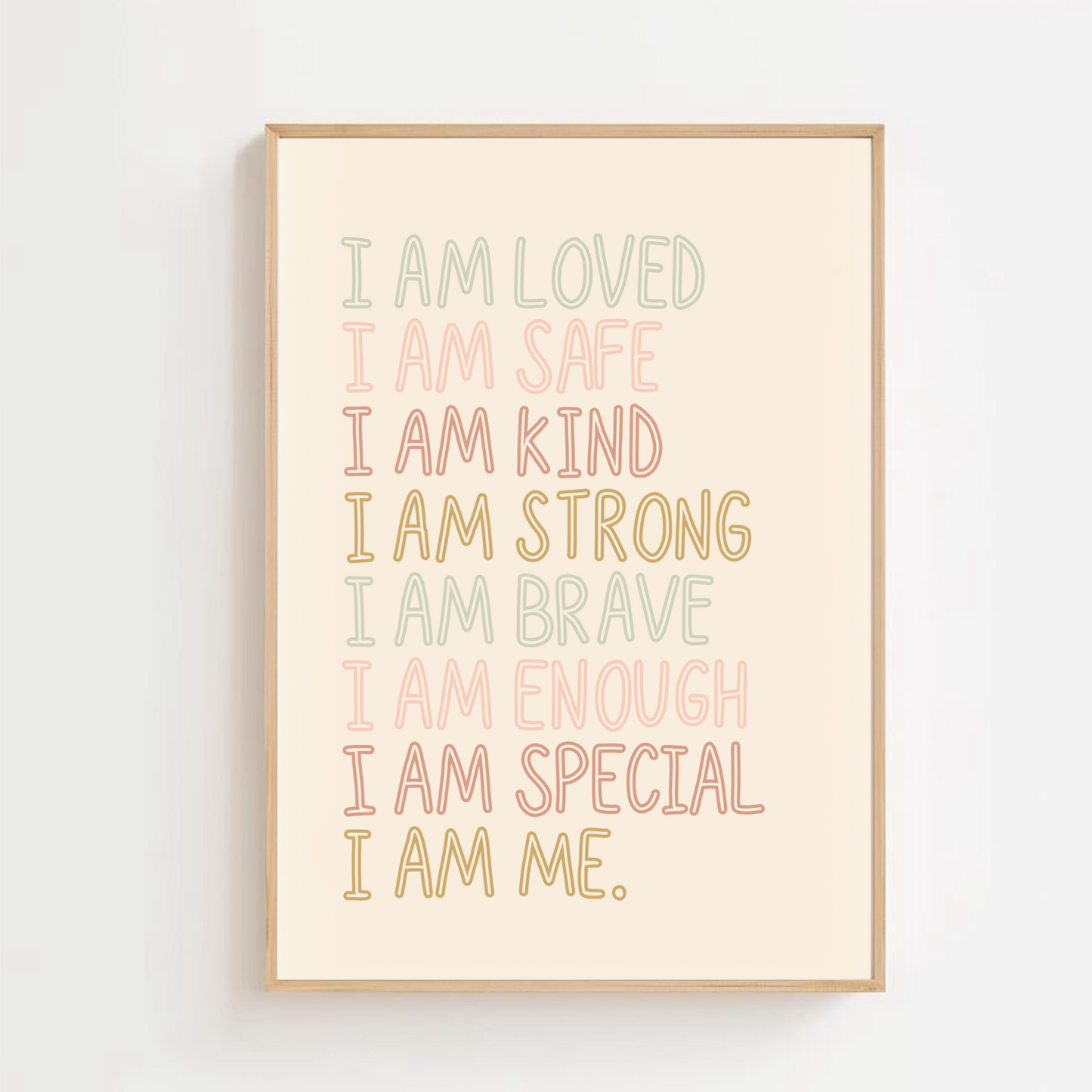 Affirmations loved | Art print