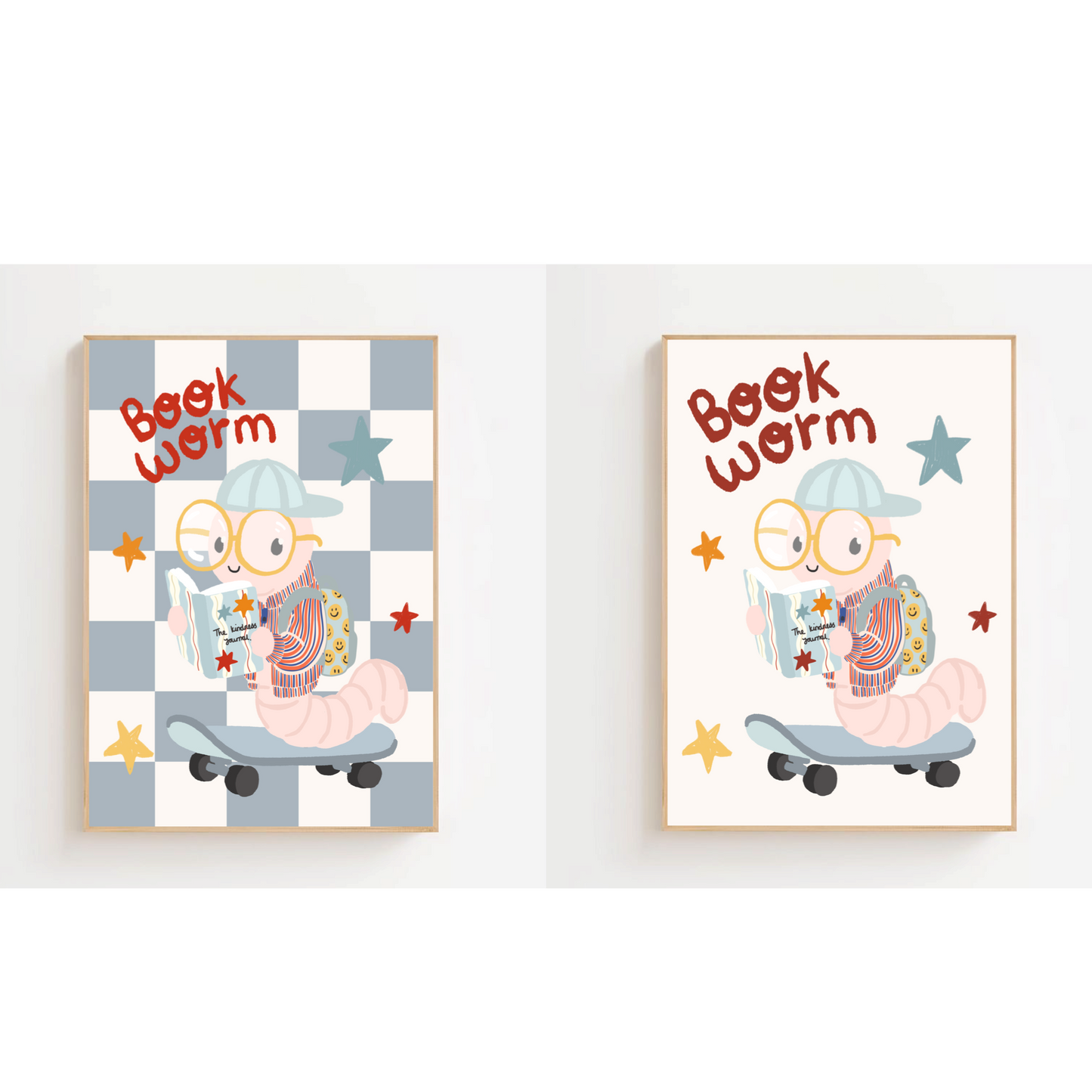 Book worm - skateboard | Art print