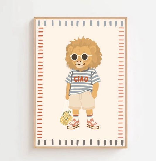 Ciao lion | Art print