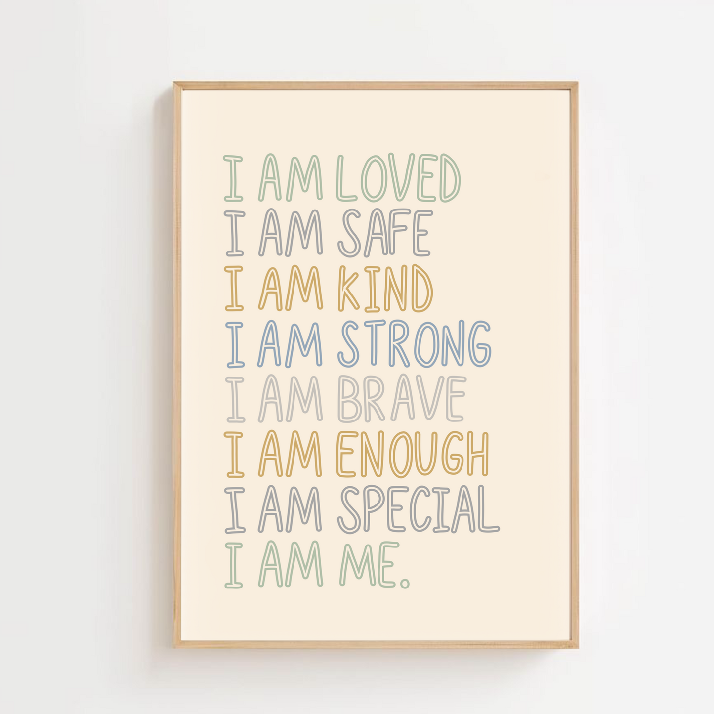 Affirmations loved | Art print
