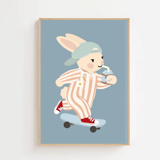 Skater bunny | Art print