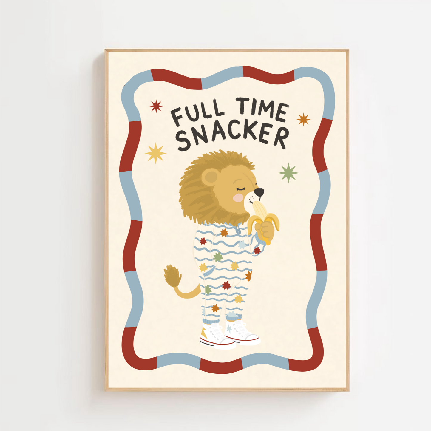 Full time snacked - lion | Art print
