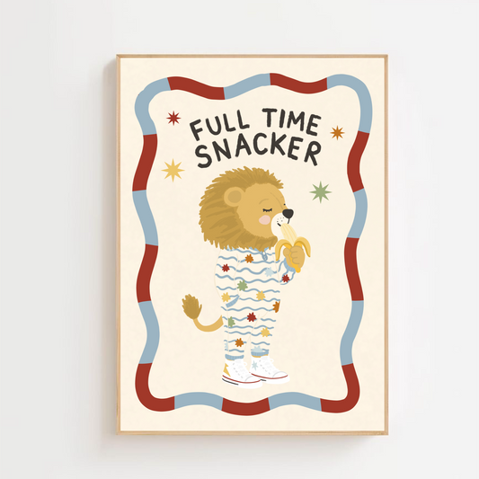 Full time snacked - lion | Art print