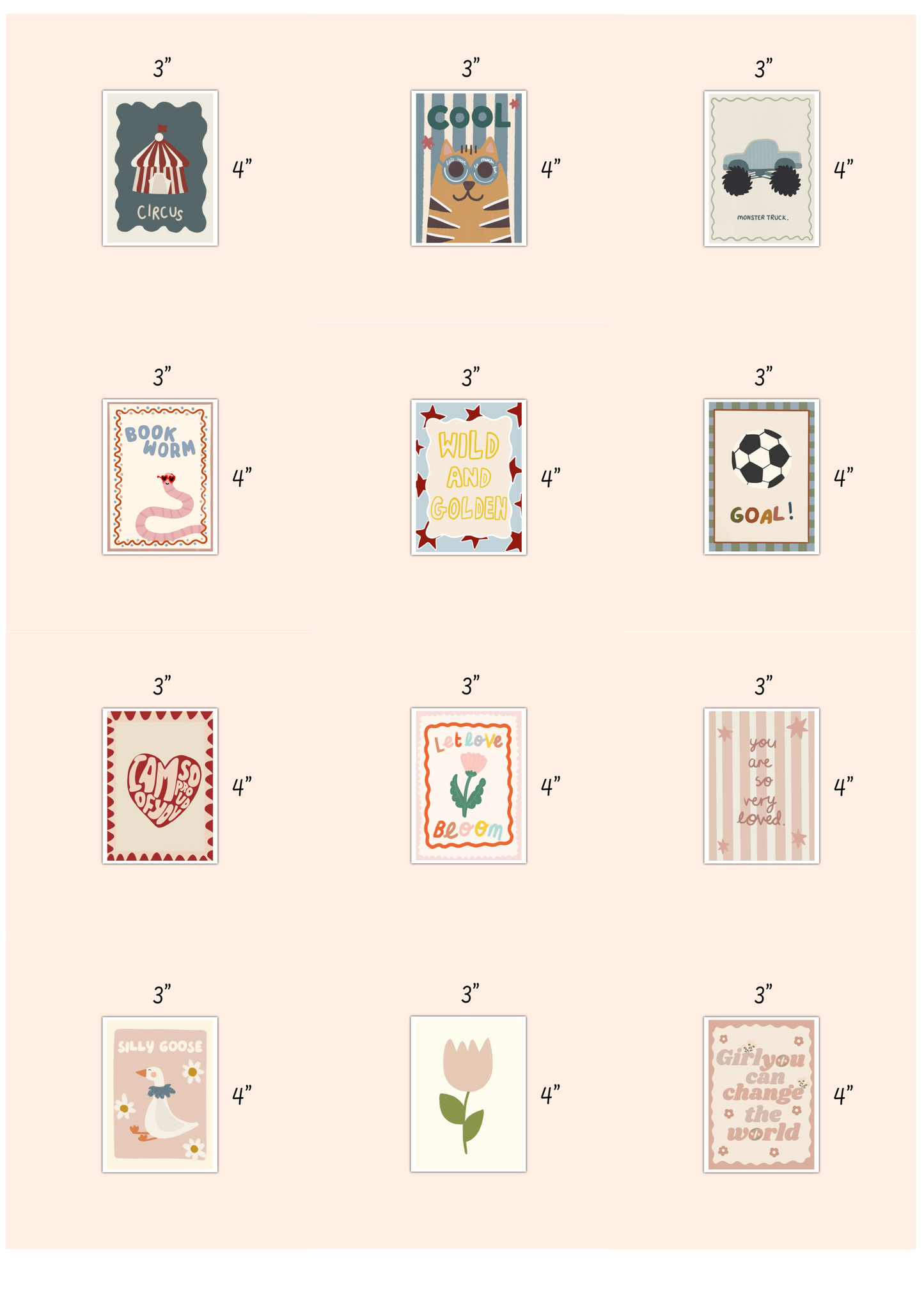 Minis 3x4 individual