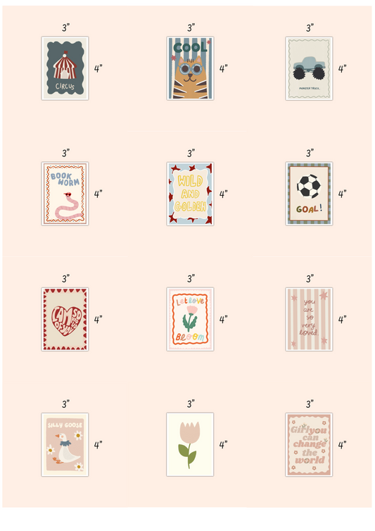 Minis 3x4 individual