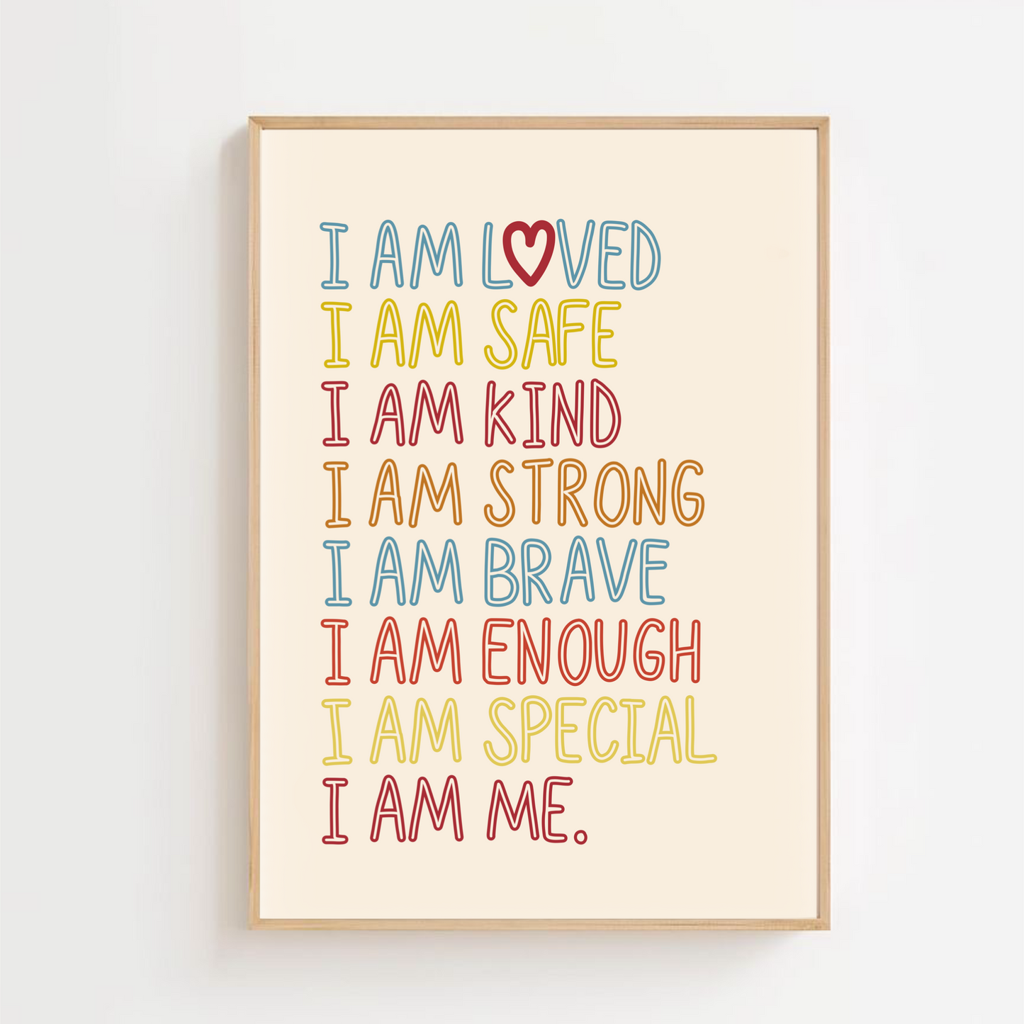 Affirmations loved | Art print