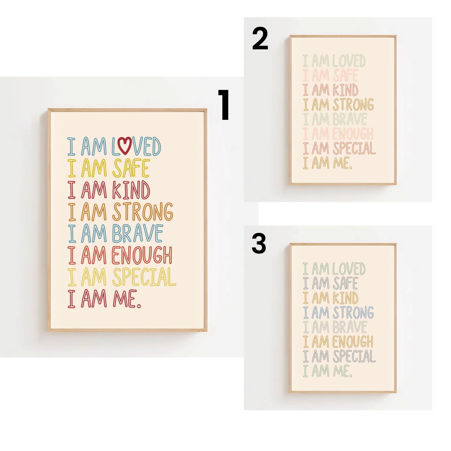 Affirmations loved | Art print