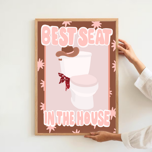 Best seat in the house - bathroom | Art print