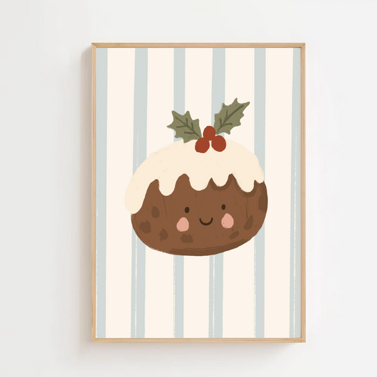 Happy Christmas pudding | Art print