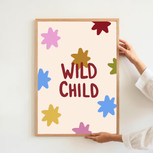 Wild child - multi stars | Art print