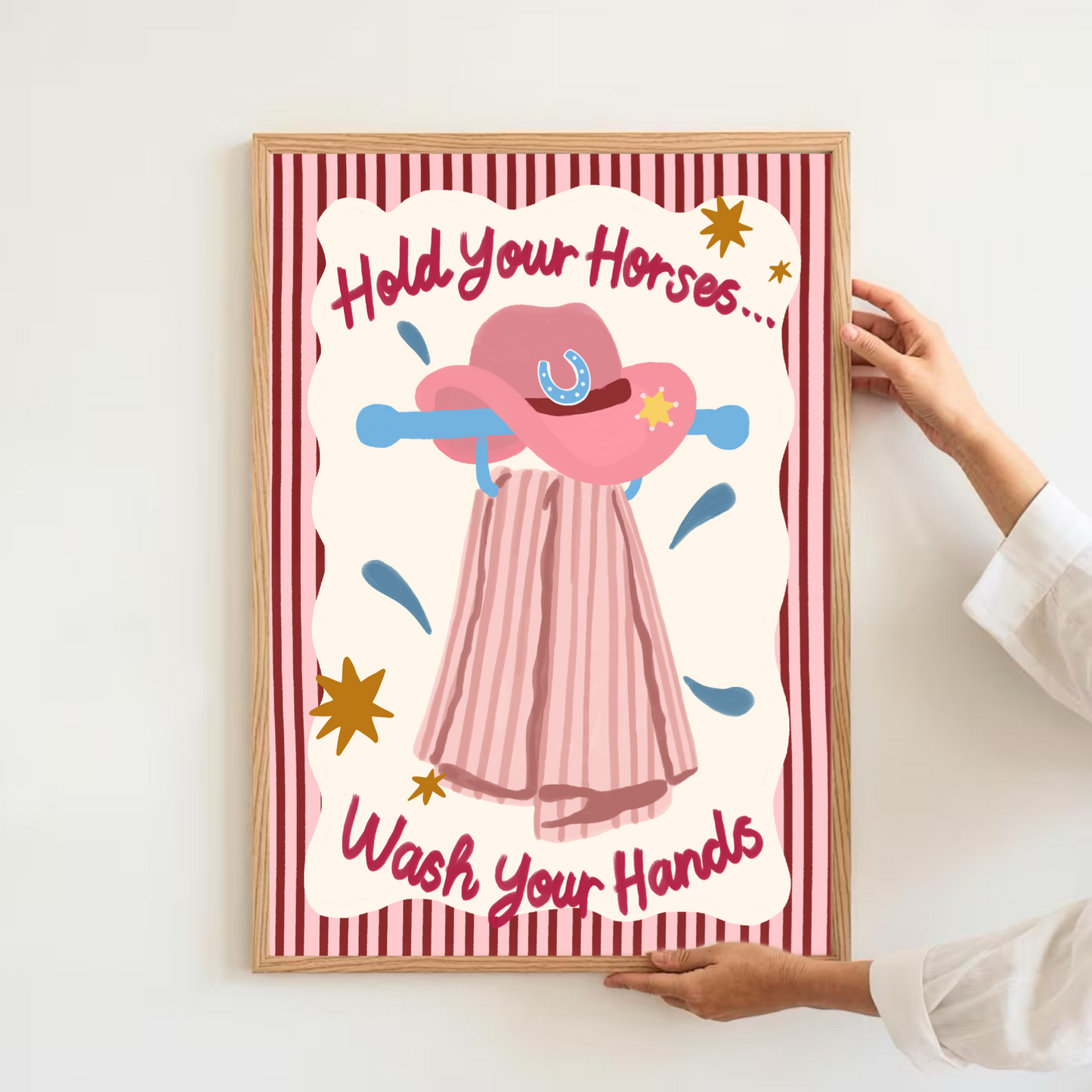 Hold your horses, wash your hands | Art print