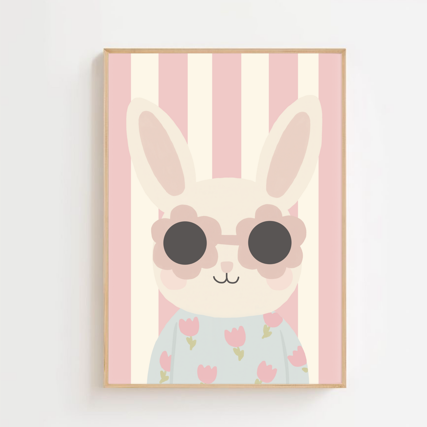 Cool bunny, pink - Easter | Art print