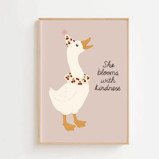 She blooms with kindness | Art print