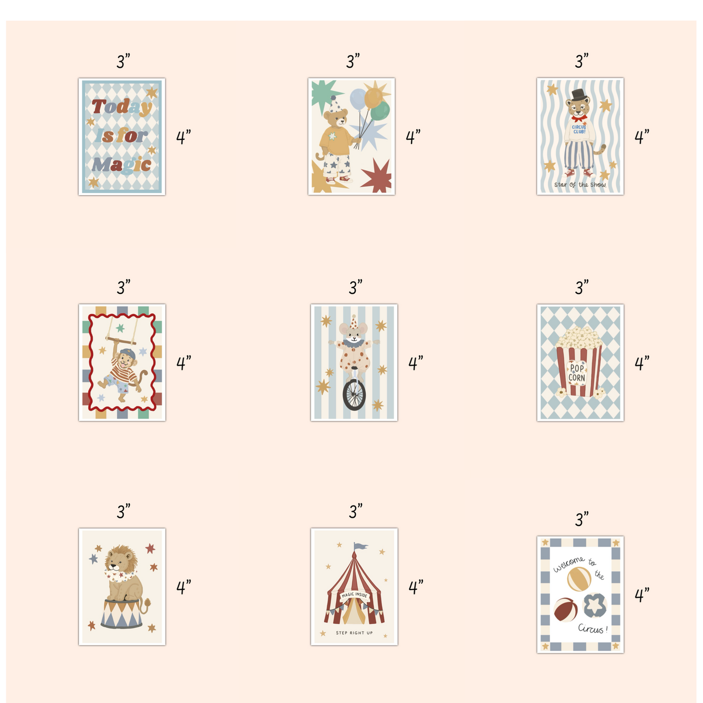 Minis 3x4 circus
