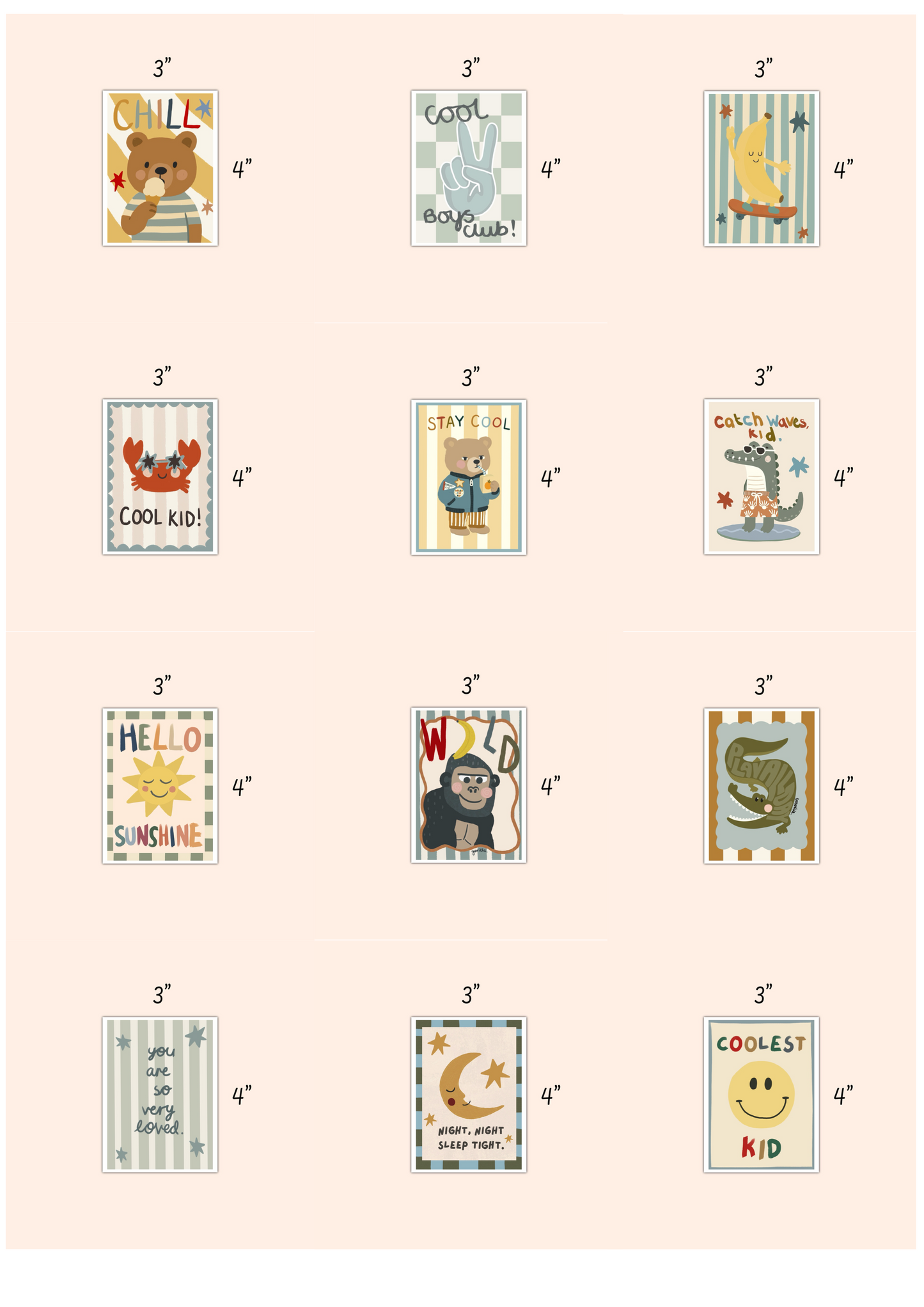Minis 3x4 individual