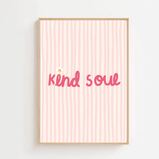 Kind soul - pink | Art print