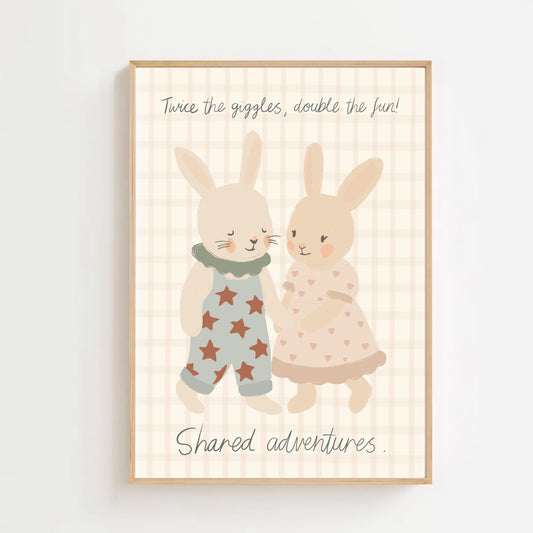 Shared adventures - siblings | Art print