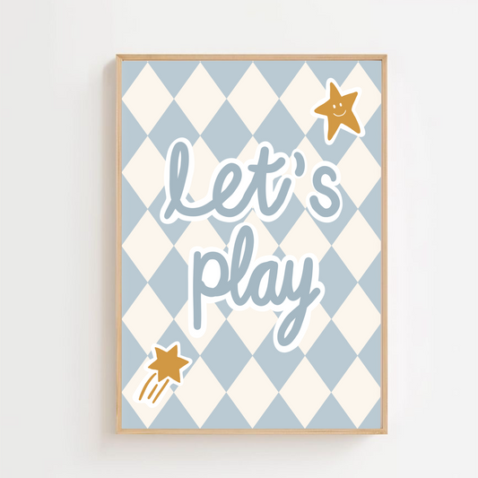 Let’s play Blue | Art print