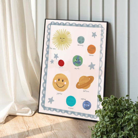 Planets in space | Art print