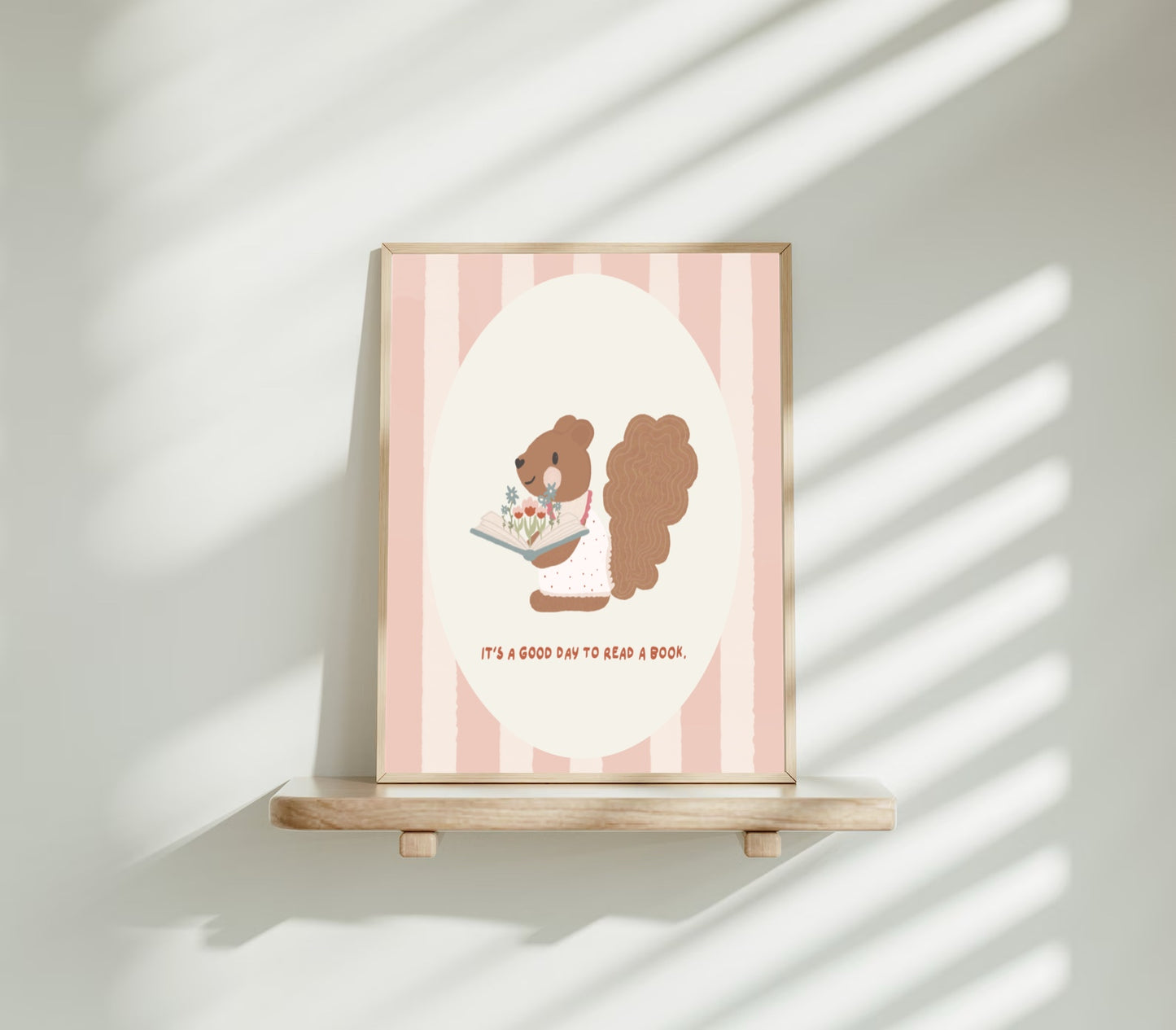 It’s a good day to read books - squirrel | Art print