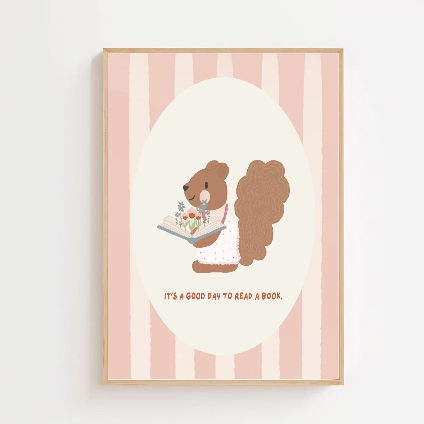 It’s a good day to read books - squirrel | Art print