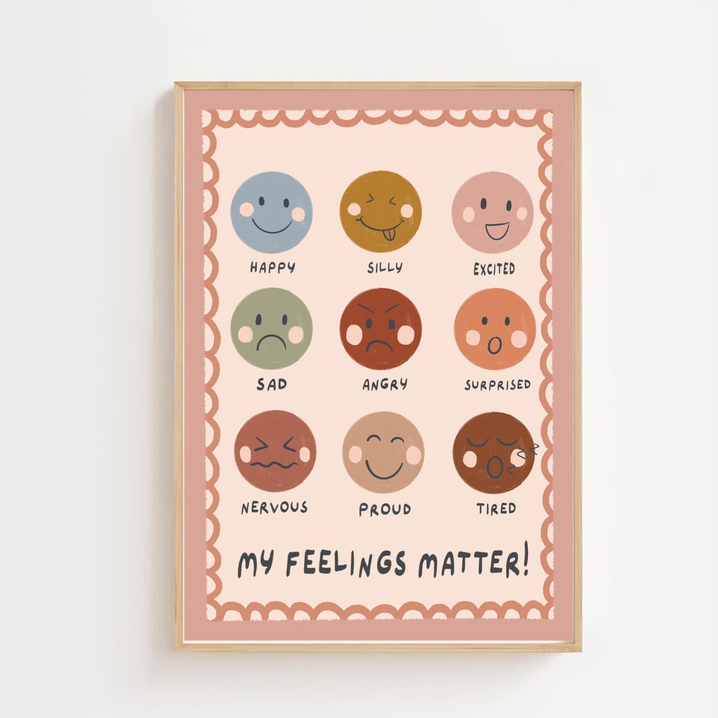 Feelings - pink | Art print