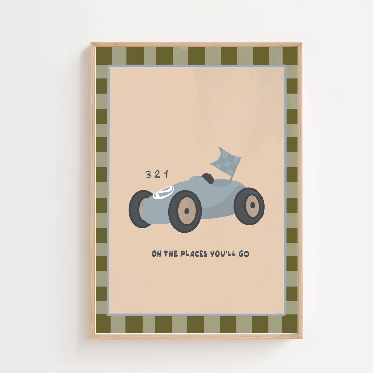 Oh the places you’ll go - race car | Art print