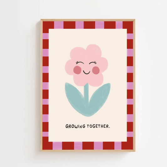 Growing together - flower | Art print