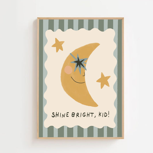 Shine bright, kid - moon | Art print