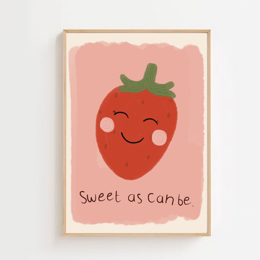Sweet as can be - strawberry | Art print