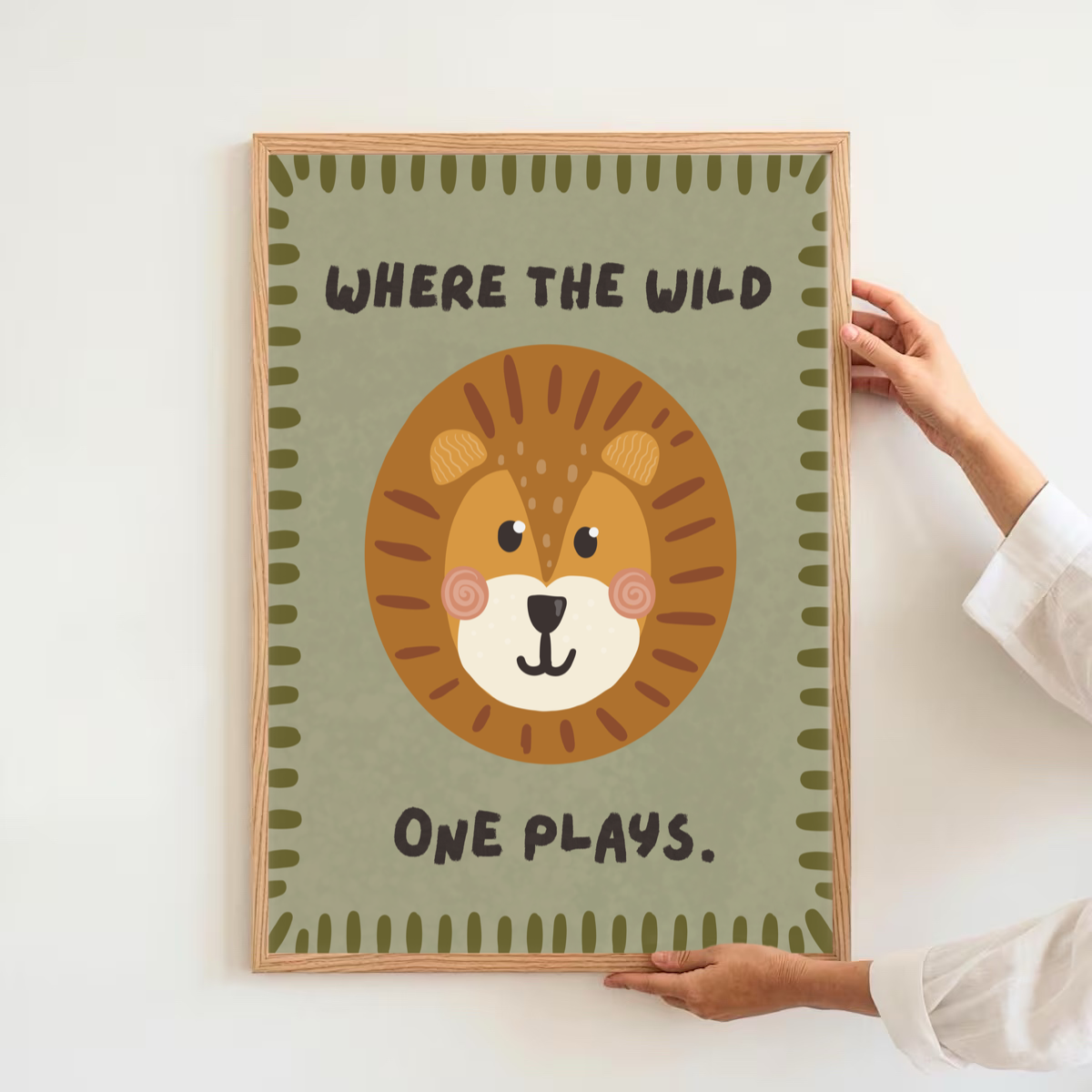 Where the wild one plays - lion | Art print