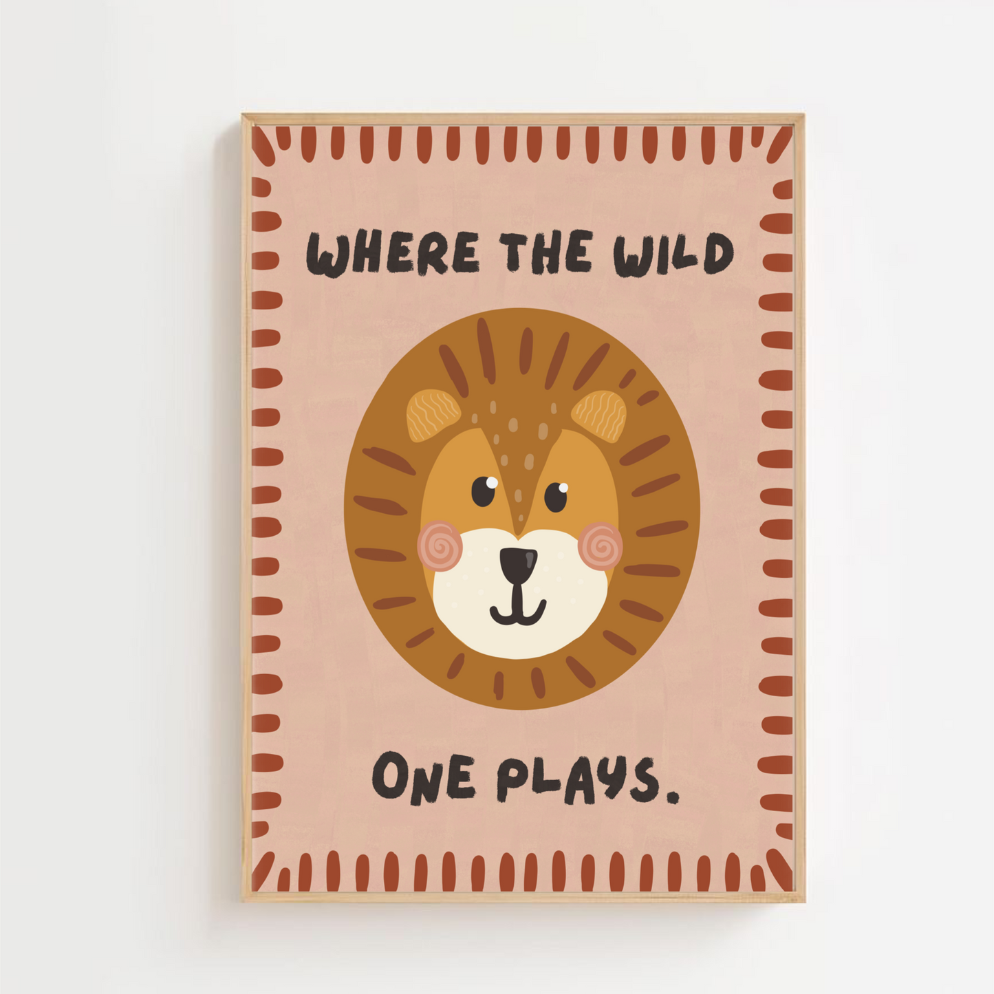Where the wild one plays - lion | Art print