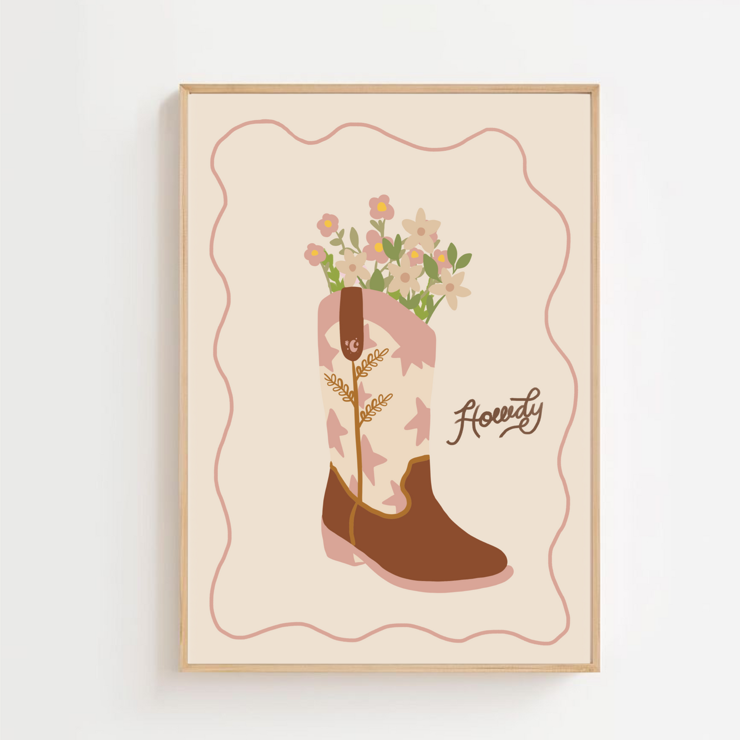 Cowgirl boot - howdy | Art print