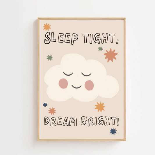 Sleep tight - cloud | Art print