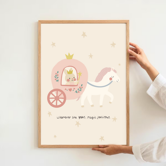 Wherever she goes, magic follows - princess | Art print