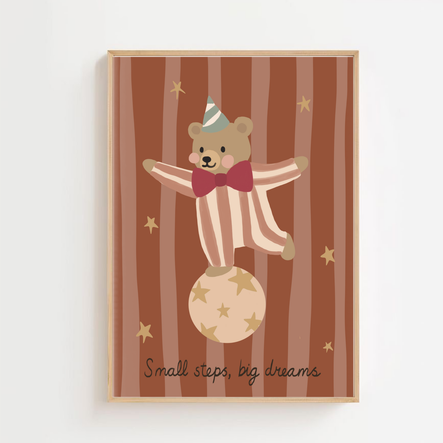 Small steps, big dreams - circus bear | Art print