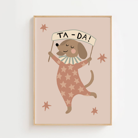 Ta-da - sausage dog | Art print