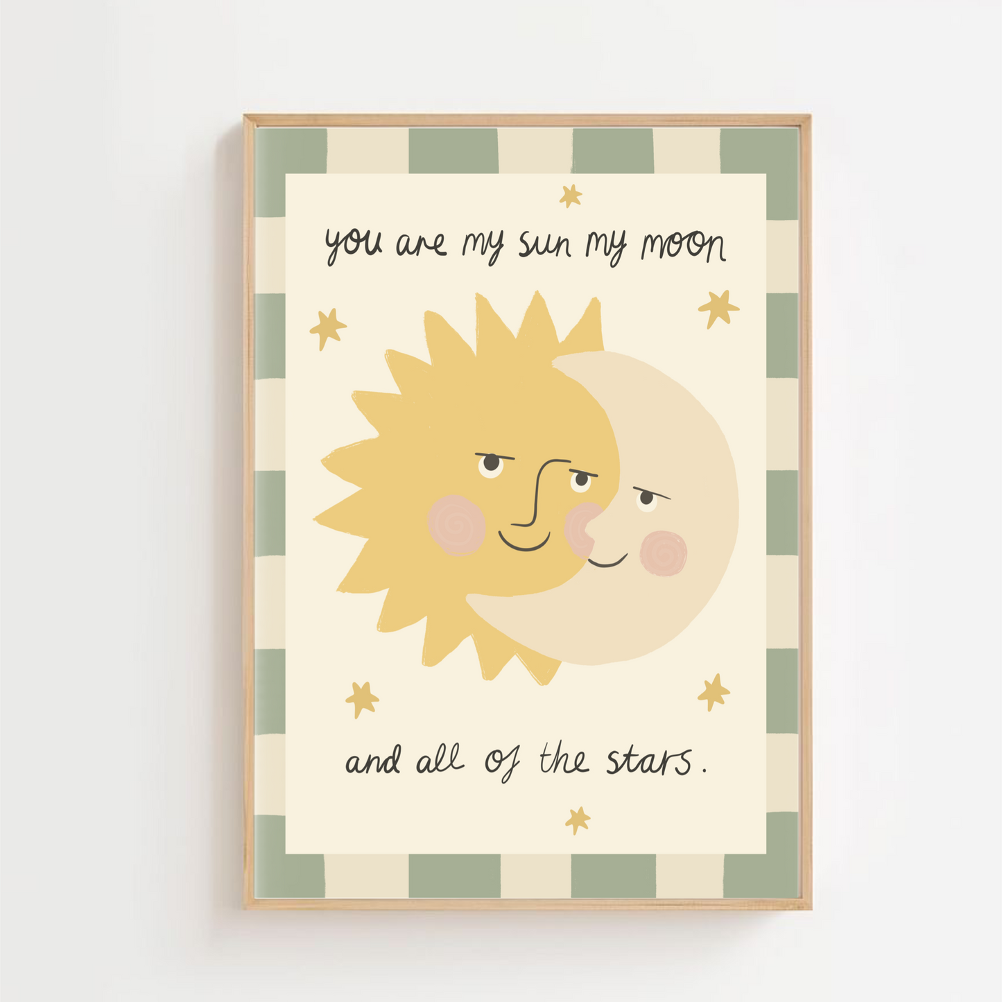 Sun, moon and stars | Art print