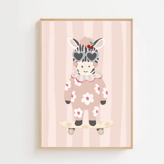 Funky zebra | Art print