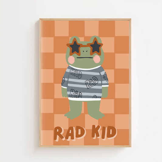 Rad kid - frog | Art print