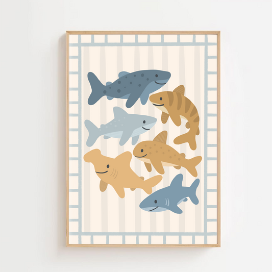 Shark family | Art print
