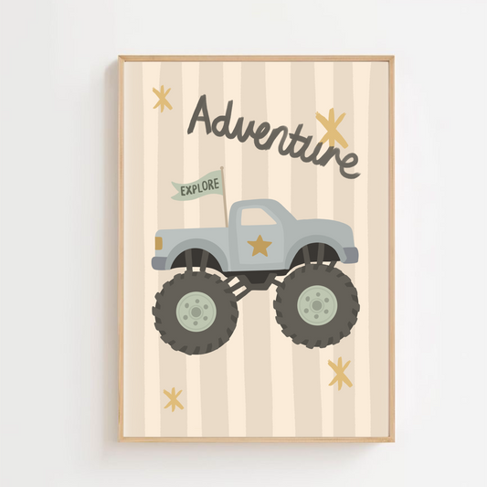 Monster truck -adventure | Art print