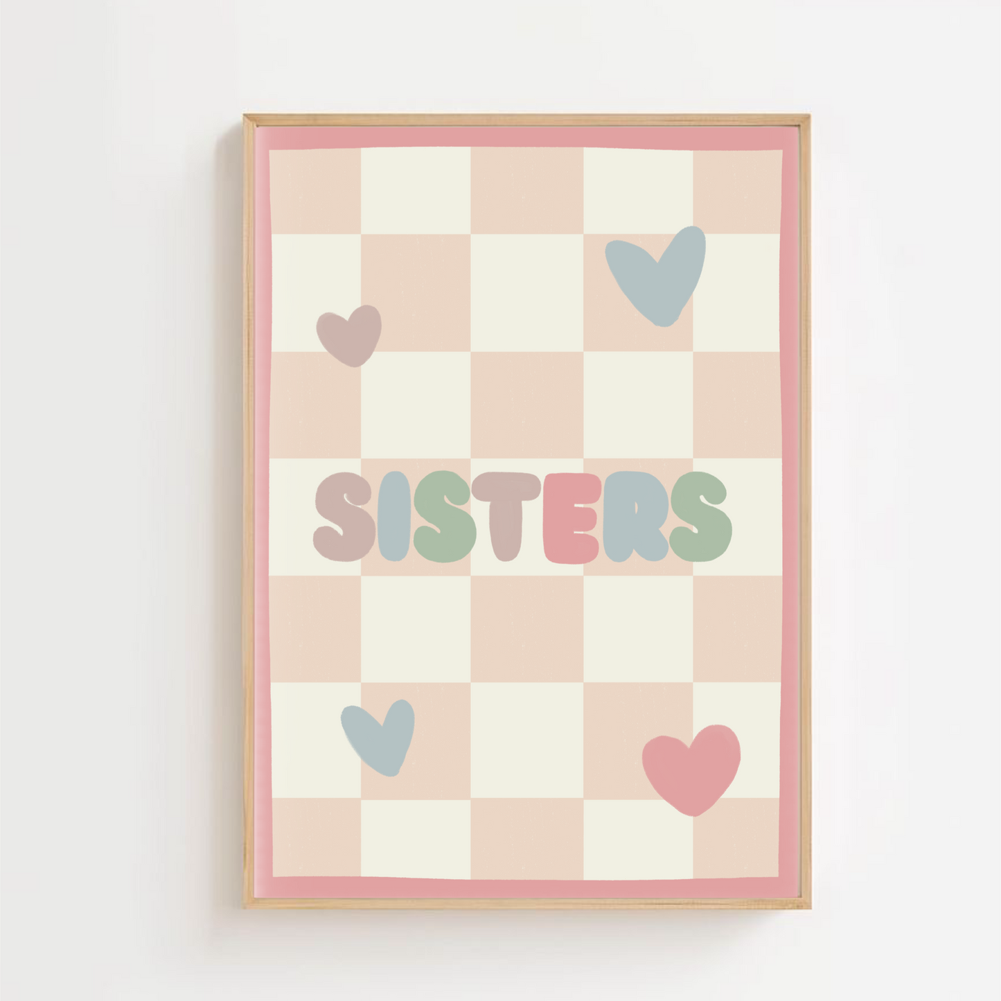 Sisters - check | Art print