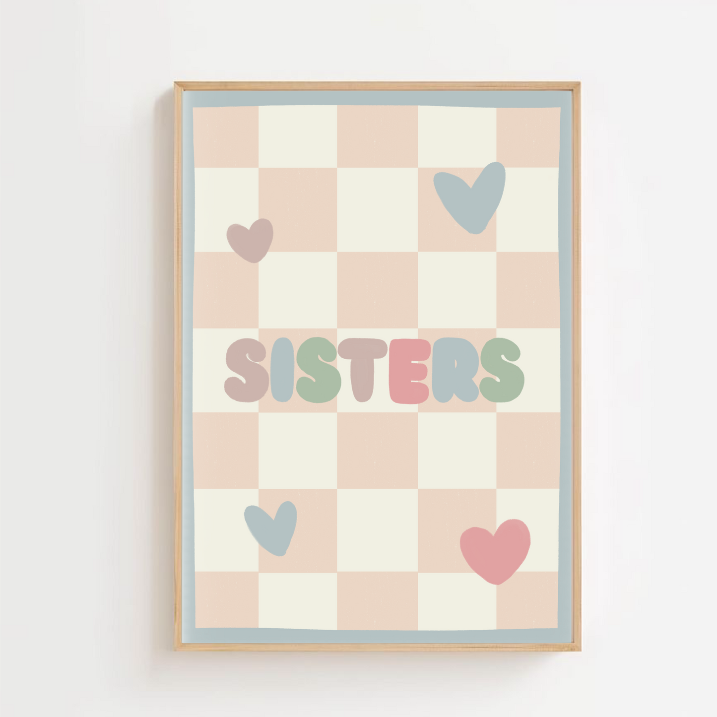 Sisters - check | Art print
