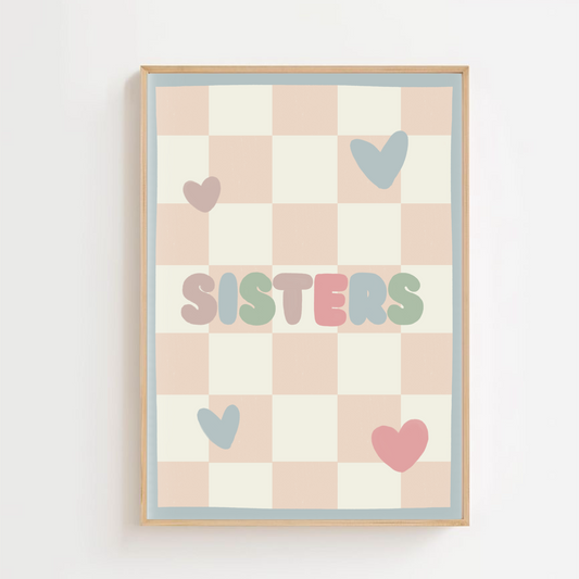 Sisters - check | Art print