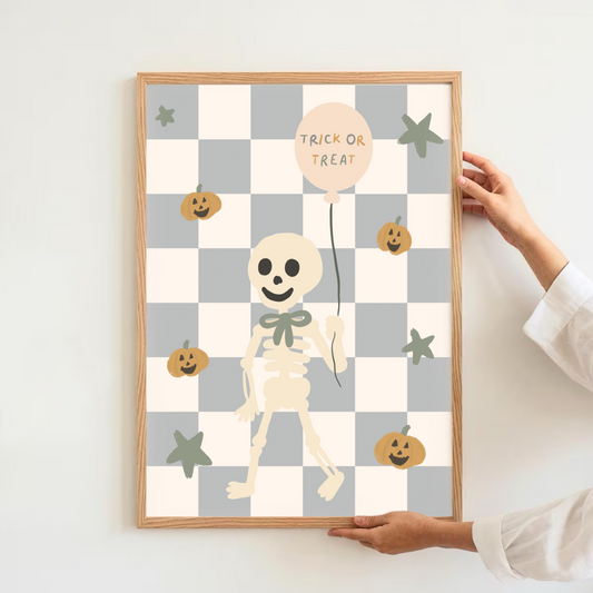 Trick or treat - skeleton | Art print