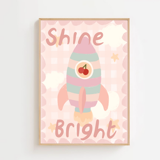 Shine bright - rocker | Art print