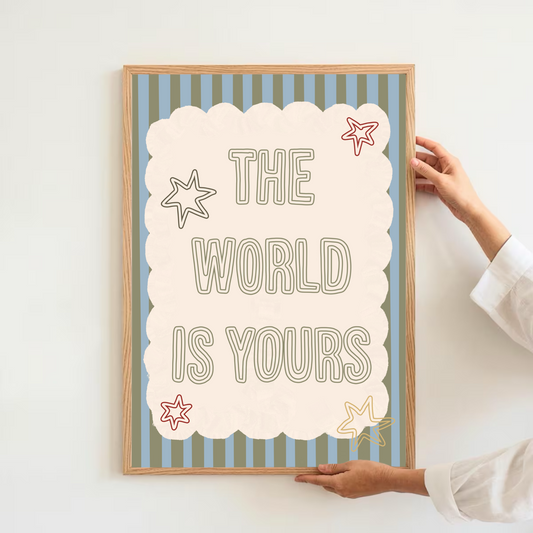 The world is yours - green | Art print