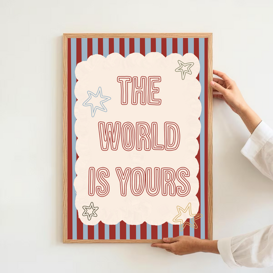 The world is yours - red | Art print
